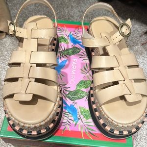 FARM Rio Beige Espadrille Platform Sandal